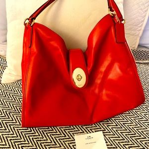 NWT COACH soft grain leather over shoulder bag